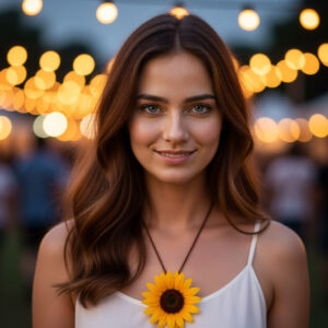 She walk with a smile